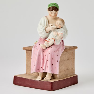 Lot 317 - Russian Porcelain Group of a Mother and Child