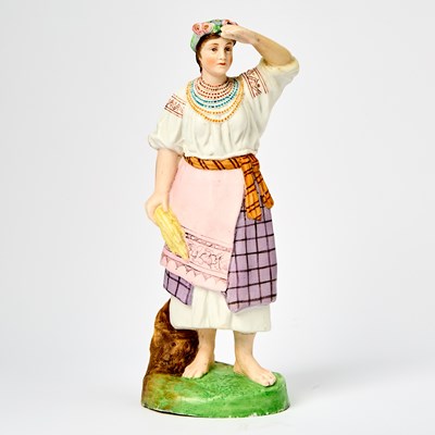 Lot 146 - Russian Porcelain Figure of a Ukrainian Woman