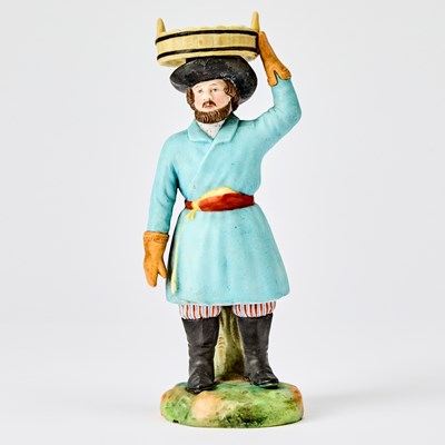 Lot 294 - Russian Porcelain Figure of a Fish Vendor