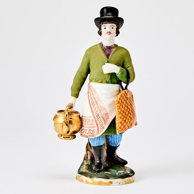 Lot 290 - Russian Porcelain Figure of a Sbiten Vendor
