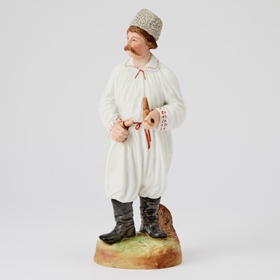 Lot 309 - Russian Porcelain Figure of a Ukrainian Man