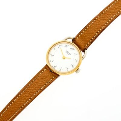 Lot 2027 - Hermès Gilt-Metal 'Arceau' Wristwatch