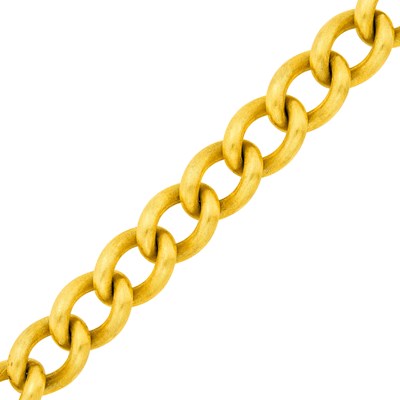 Lot 16 - Gold Oval Curb Link Bracelet
