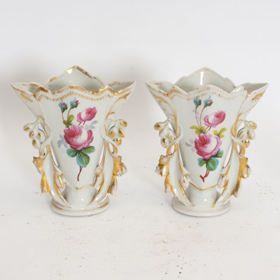 Lot 271 - Pair of Hand Painted Porcelain Vases