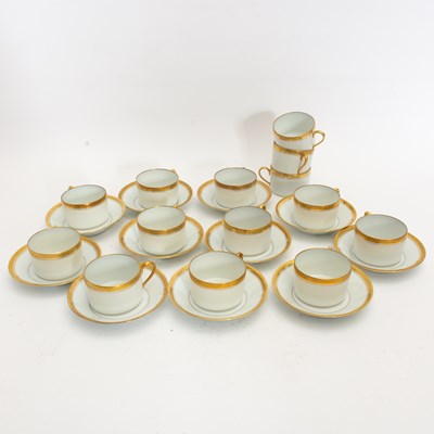 Lot 272 - Set of Fourteen Limoges Porcelain Cups and Saucers