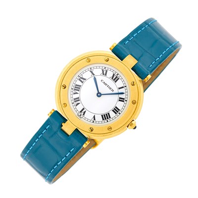 Lot 8 - Cartier Gold 'Santos Vendome' Wristwatch