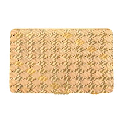 Lot 26 - Two-Color Gold and Sapphire Mesh Cigarette Case