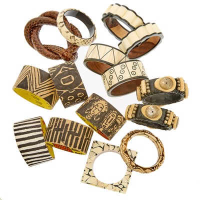 Lot 1021 - Group of Bangle Bracelets
