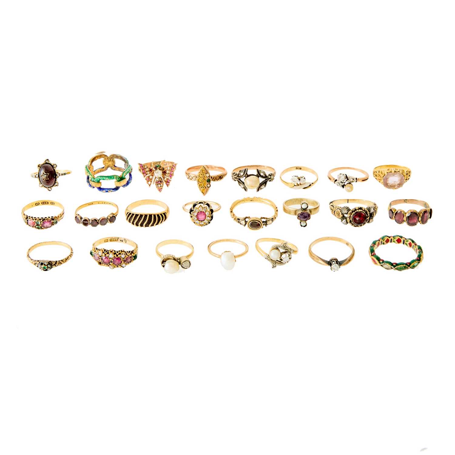 Lot 1035 - Group of Antique Gold, Gold-Filled and Gilt-Metal Rings