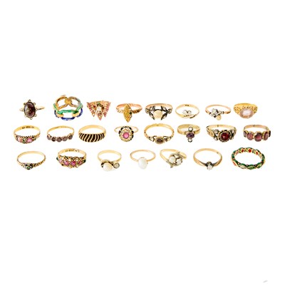 Lot 1035 - Group of Antique Gold, Gold-Filled and Gilt-Metal Rings