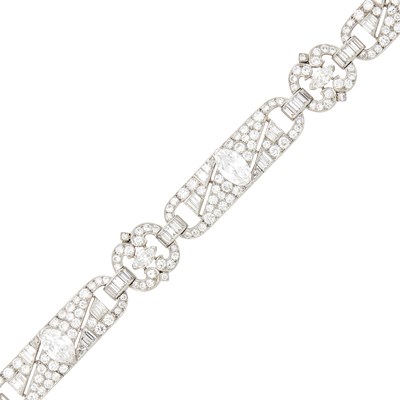 Lot 230 - Platinum and Diamond Bracelet