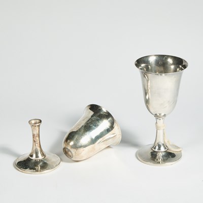 Lot 4 - 2 Silver Goblets, 9 ozs., damaged