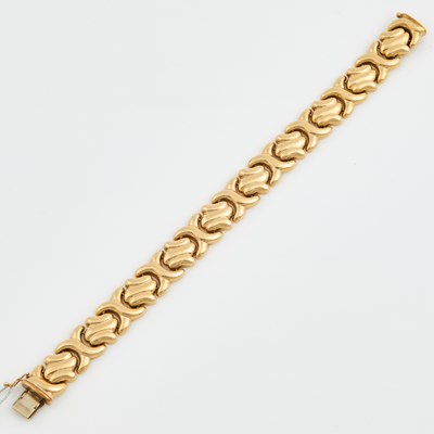 Lot 53 - Gold Flexible Bracelet, 14K 15 dwt.
