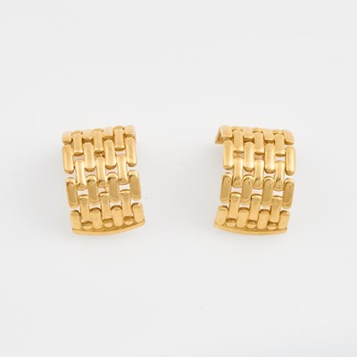 Lot 56 - Two Gold Earrings, 18K 10 dwt.
