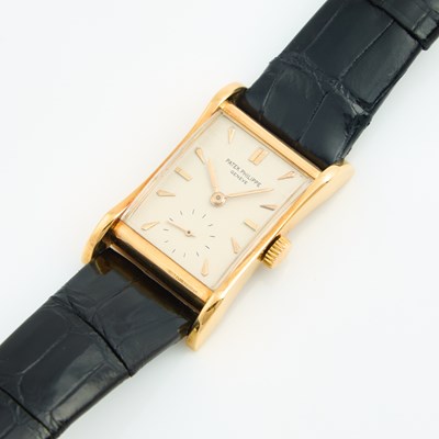 Lot 62 - Mans Gold Wrist Watch, 18 Jewels, Patek Philippe, 18K with box
