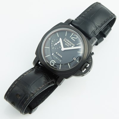 Lot 74 - Mans Metal Wrist Watch, 21 Jewels, Panerai Luminor GMT 8 Days, 43mm