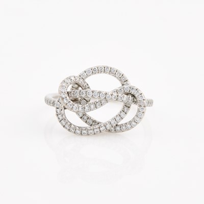 Lot 80 - Diamond Ring, 115 diamonds about 0.75 ct., 18K 2 dwt.