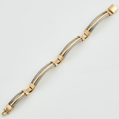 Lot 107 - Gold and Metal Flexible Bracelet, 14K and Metal 16 dwt. all