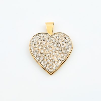 Lot 158 - Diamond and Stone Pendant, 14K 10 dwt. all, stones damaged