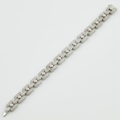 Lot 178 - Diamond Flexible Bracelet, 14 diamonds about 0.75 ct., 18K 35 dwt., bears signature Judith Ripka
