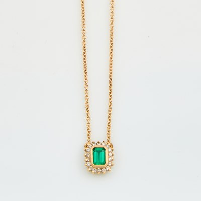 Lot 219 - Diamond and Stone Necklace, 14K 2 dwt. all