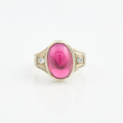 Lot 234 - Diamond and Stone Ring, 14K 5 dwt. all