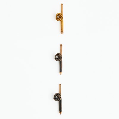 Lot 240 - Three Diamond Studs, 14K 2 dwt.