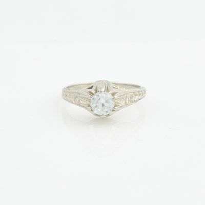 Lot 241 - Gold and Stone Ring, 18K 1 dwt., stone damaged