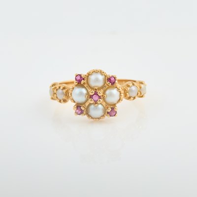 Lot 250 - Gold, Bead and Stone Ring, 14K 2 dwt. all