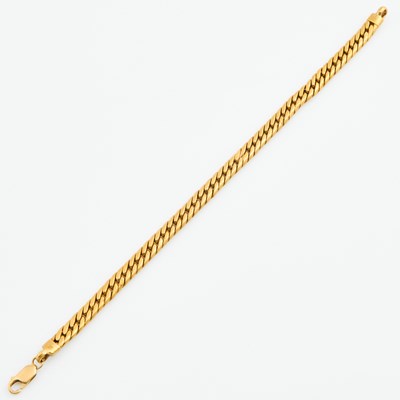 Lot 254 - Gold Flexible Bracelet, 22K 28 dwt. with 18K clasp