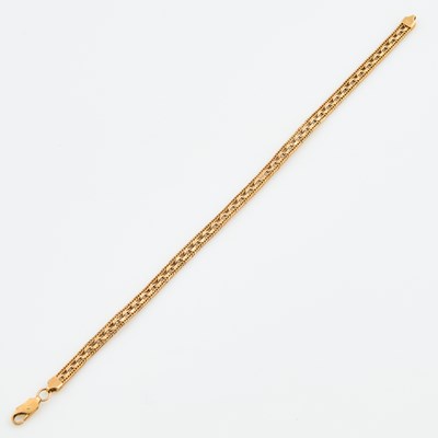 Lot 255 - Gold Flexible Bracelet, 18K 5 dwt., damaged