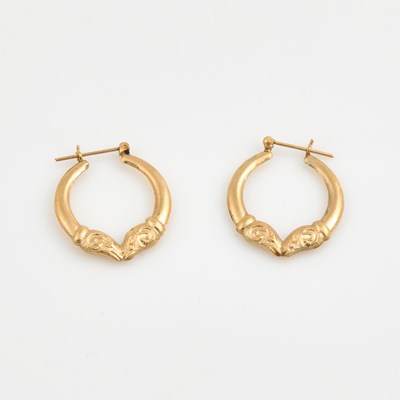 Lot 261 - Two Gold Earrings, 14K 1 dwt.