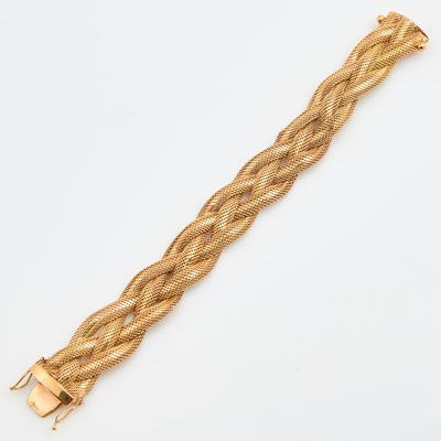 Lot 266 - Gold Flexible Bracelet, 18K 23 dwt.