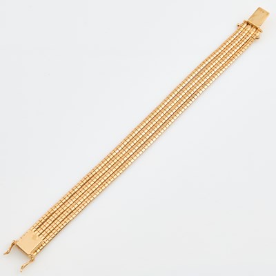 Lot 267 - Gold Flexible Bracelet, 14K 19 dwt.