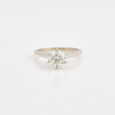 Lot 271 - Diamond Solitaire Ring about 1.15 cts., 14K 1 dwt.