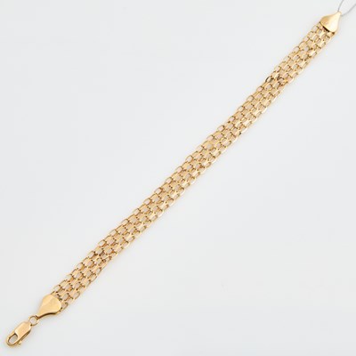 Lot 292 - Gold Flexible Bracelet, 14K 6 dwt., damaged