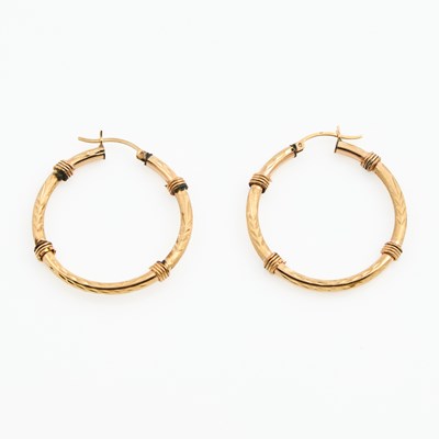 Lot 296 - Two Gold Earrings, 14K 3 dwt.