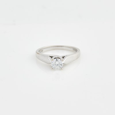 Lot 299 - Diamond Solitaire Ring about 0.50 ct., 14K 2 dwt.