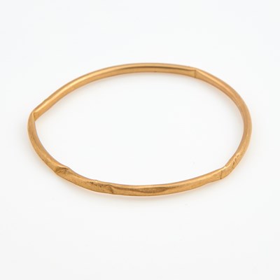 Lot 313 - Gold Rigid Bracelet, 14K 2 dwt., damaged