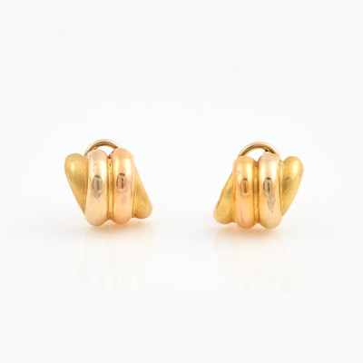 Lot 354 - Two Gold Earrings, 18K 3 dwt.