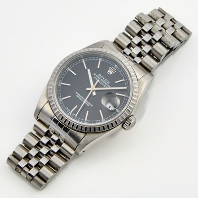 Lot 363 - Mans Metal Bracelet Watch, 31 Jewels, Rolex. 36 mm