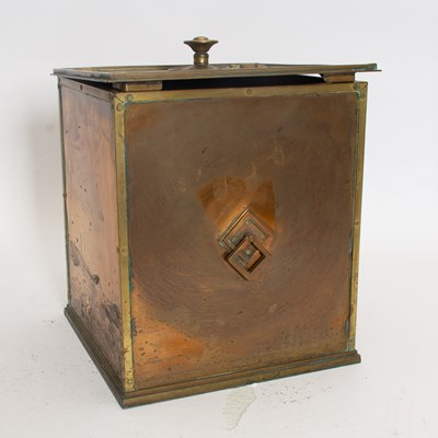 Lot 282 - Brass Art Deco Style Coal Bucket