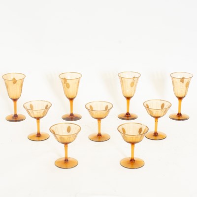 Lot 67 - Group of Nine Tiffin-Franciscan Chairman Gold Stemware