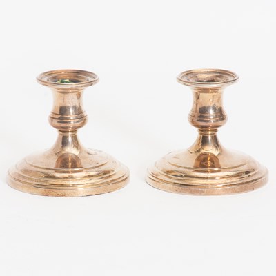 Lot 312 - Pairs of S. Kirk & Son Sterling Silver Low Candlesticks