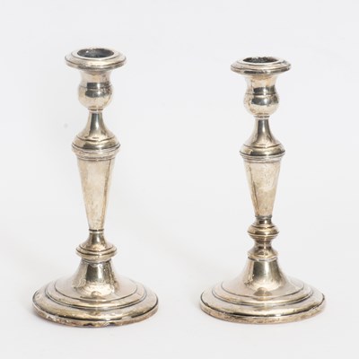 Lot 317 - Pair of Sterling Weighted Candlesticks