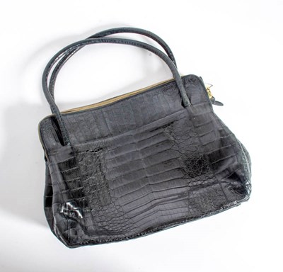 Lot 277 - Black Nancy Gonzalez Crocodile Leather Bag