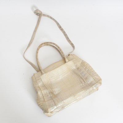Lot 207 - Nancy Gonzalez Crocodile Leather Off White Handbag