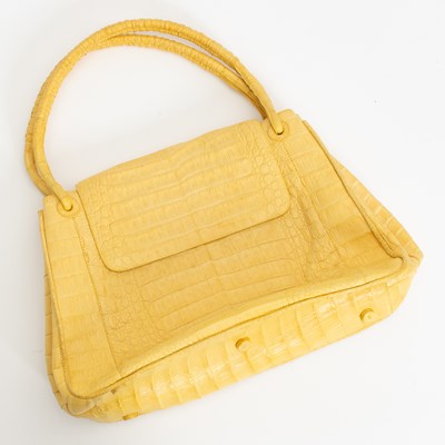 Lot 205 - Nancy Gonzalez Crocodile LeatherYellow Handbag