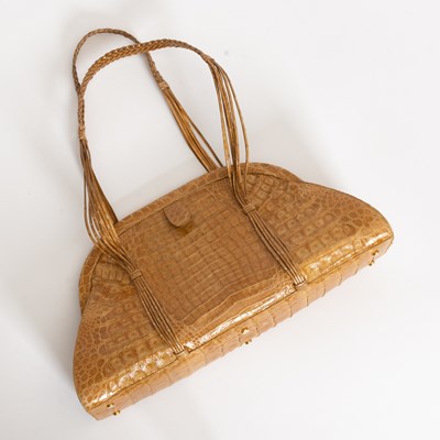 Lot 298 - Tan Nancy Gonzalez Crocodile Leather Handbag