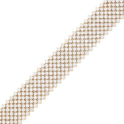 Lot 184 - Jacques Timey for Harry Winston Gold and Diamond Bracelet